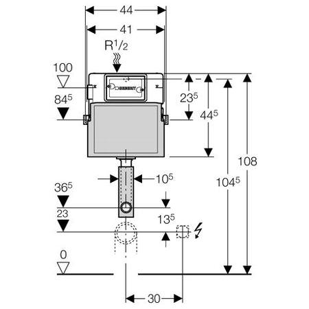 Kombifix Basic armatura za podnu WC šolju (Delta UP100)