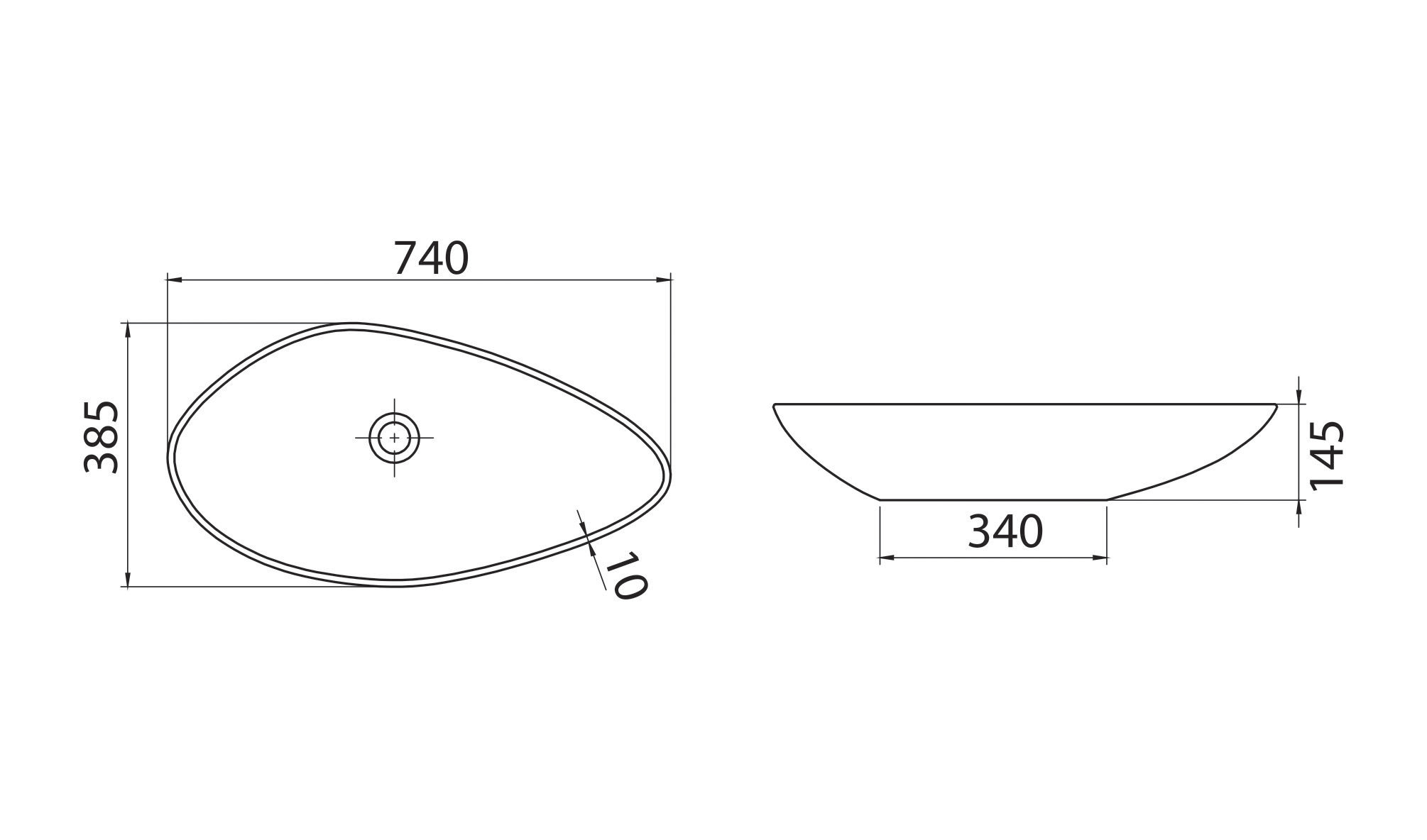 Olive umivaonik 74 cm crni mat