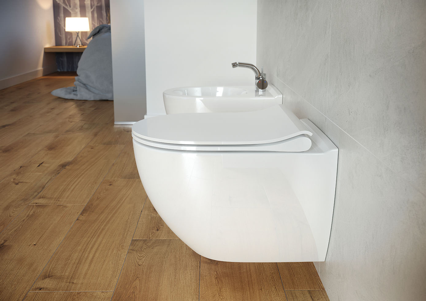 Urban Harmony WC šolja konzolna Clean On sa antibakterijskom daskom