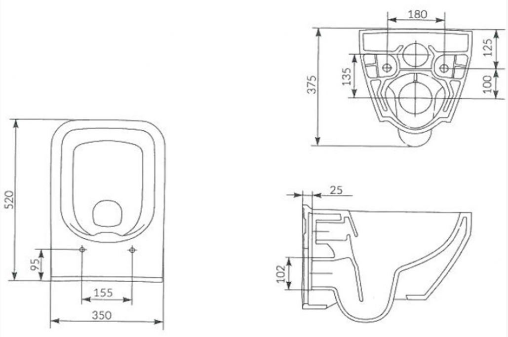 Crea WC šolja konzolna Clean On sa antibakterijskom daskom