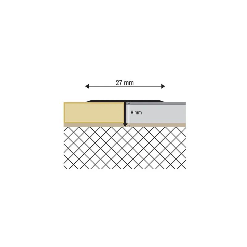 prelazna t lajsna 10mm zlatno mat