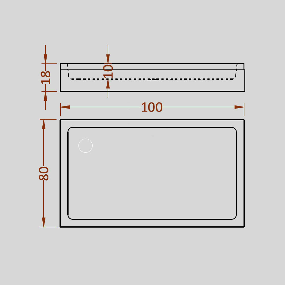 tuš kada star 100x80