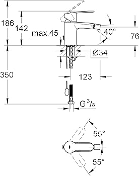 eurostyle cosmopolitan set baterija za umivaonik + baterija za bide