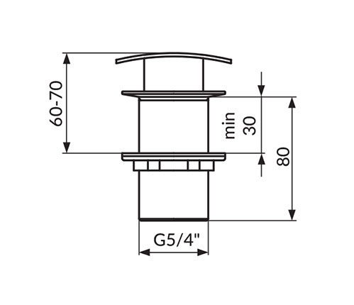 Ventil Sifona Za Lavabo Automatski Klik Klak Bez Preliva Shema
