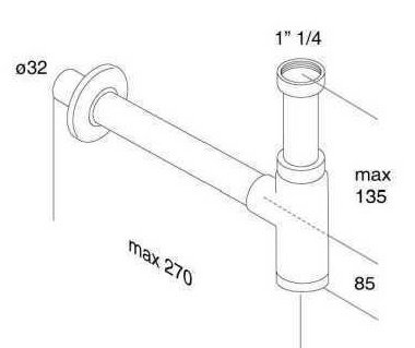 sifon design za umivaonik black