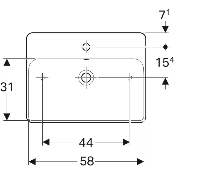 variform nadgradni umivaonik 60