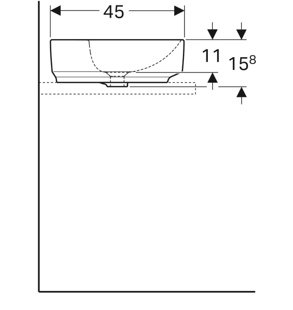 variform nadgradni umivaonik 60