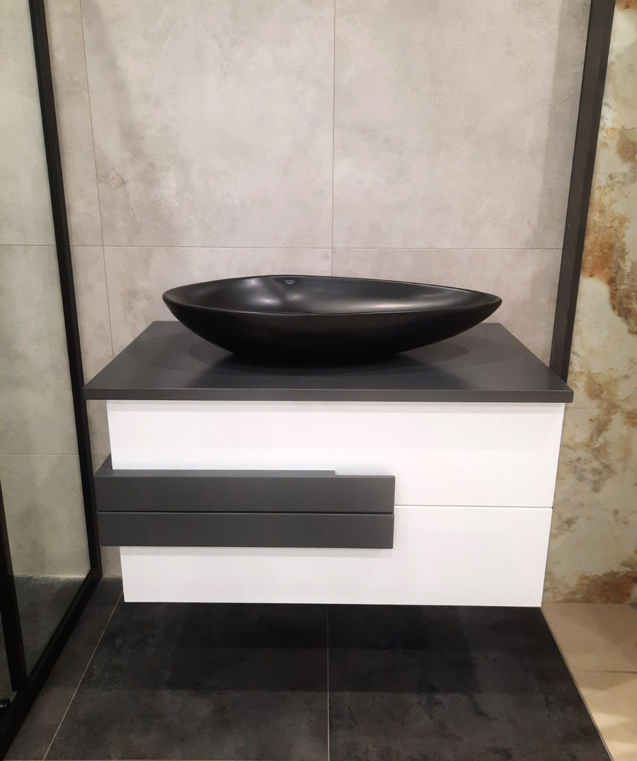 olive umivaonik 74 cm crni mat