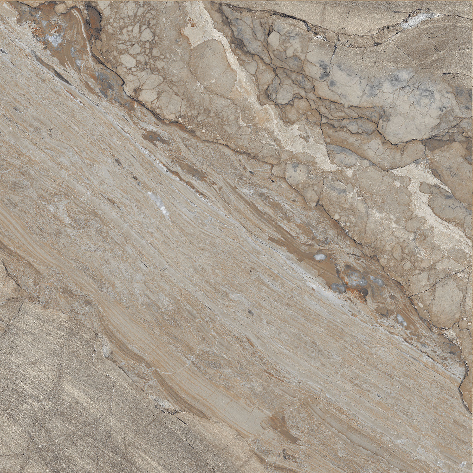gravel natural glossy 60x60