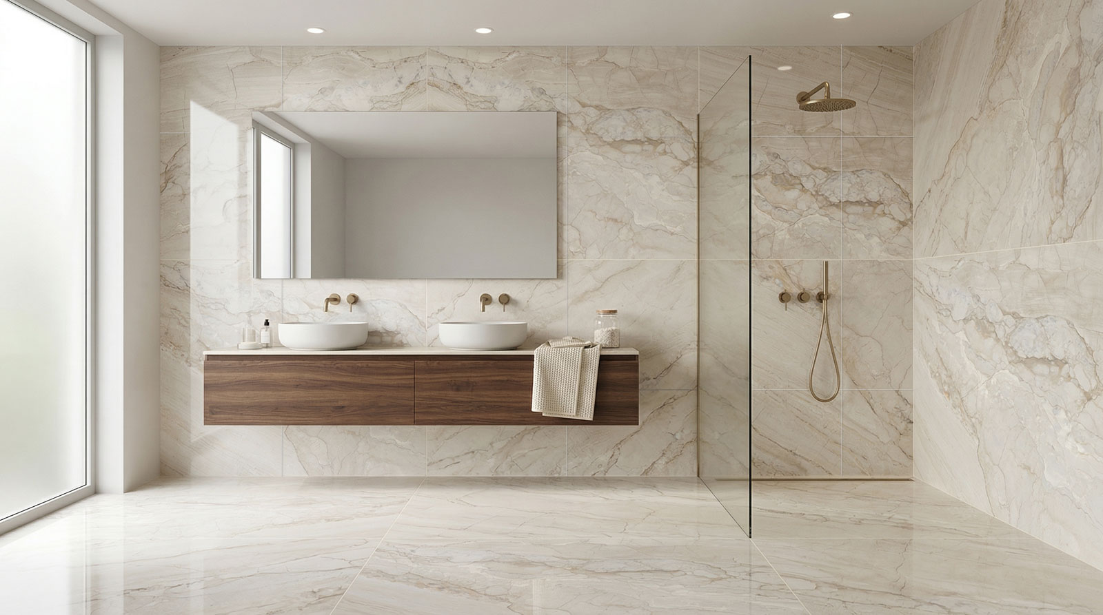 gravel white glossy 60x60