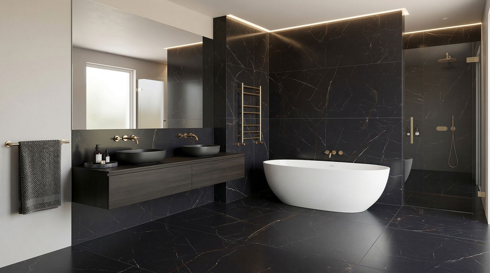 soot black high glossy 60x120