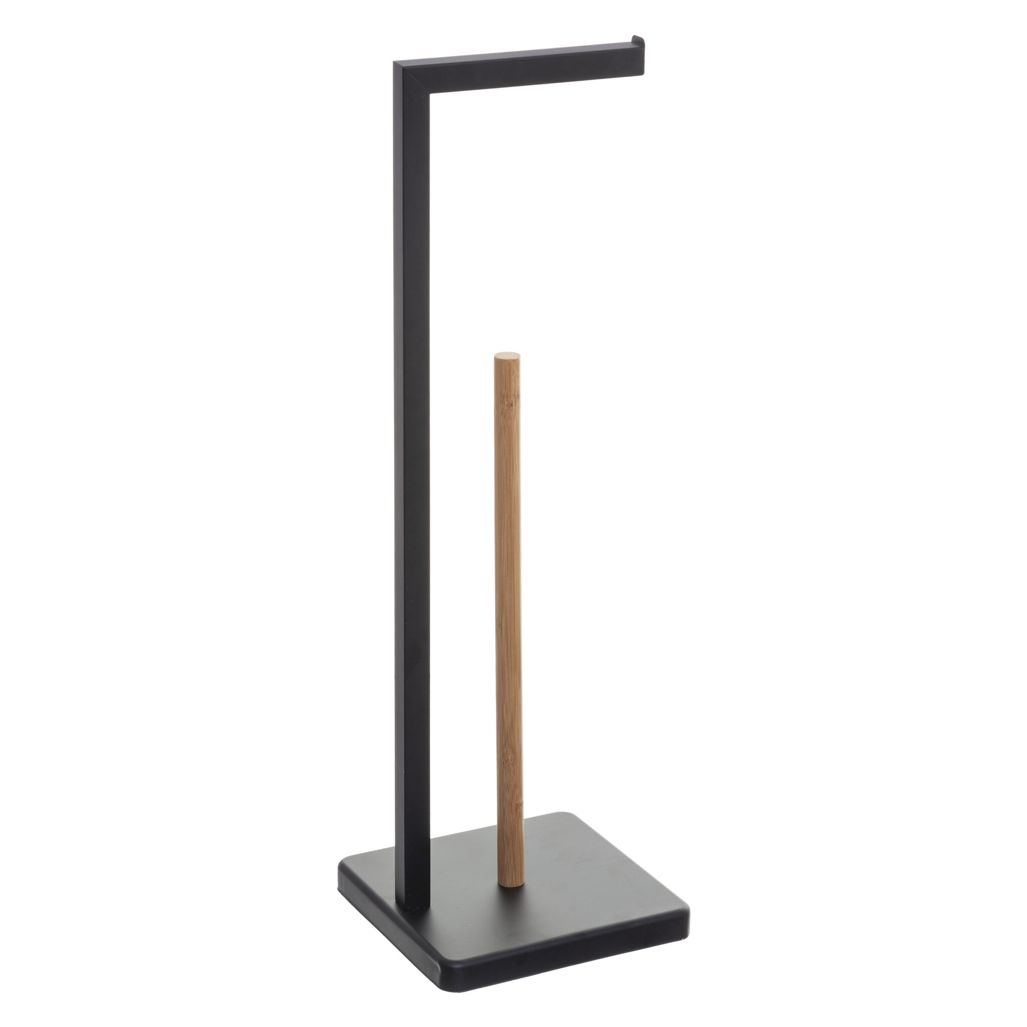 160925B_DEB five držač toaletnog papira natureo 64,5x20x20cm metal/bambus crna