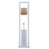 five držač toaletnog papira i wc četka natureo, 60x20x20cm, metal/bambou beli