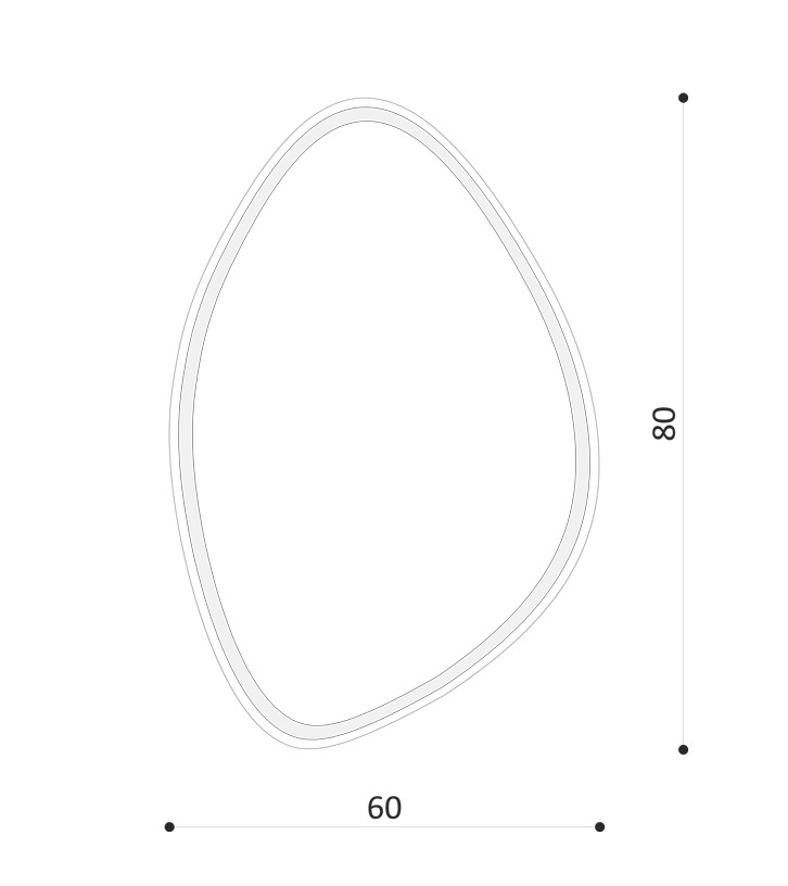 dona led ogledalo 60x80