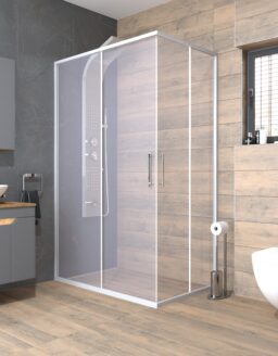 tuš kabina una slim 80x120 hrom/prozirna