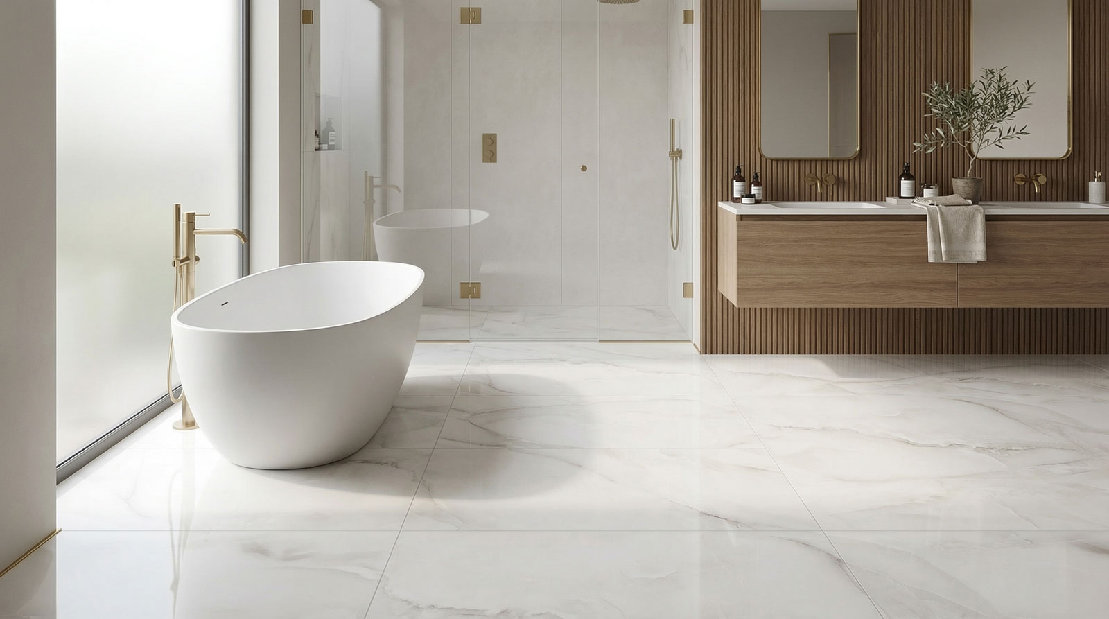 tuscan white endless glossy 60x120