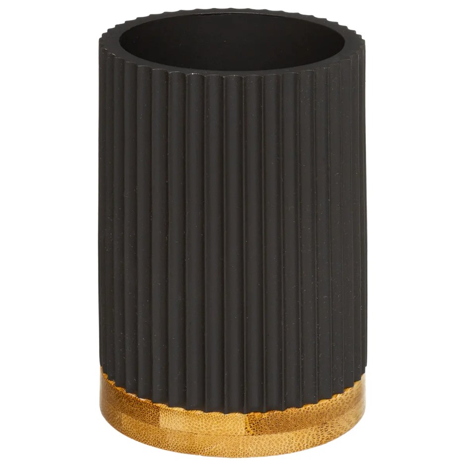 five dozer za sapun modern 8x7x19,5 poliresin/kamen, crna (kopiraj)