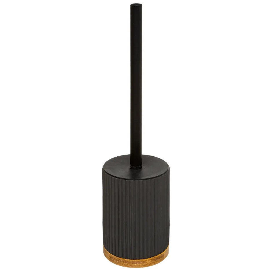 five posuda za sapun modern 12,5x9x2,5 poliresin/bambus, crna (kopiraj)