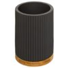 five posuda za sapun modern 12,5x9x2,5 poliresin/bambus, crna (kopiraj)