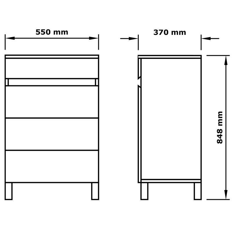 neo 55 stojeći ormarić
