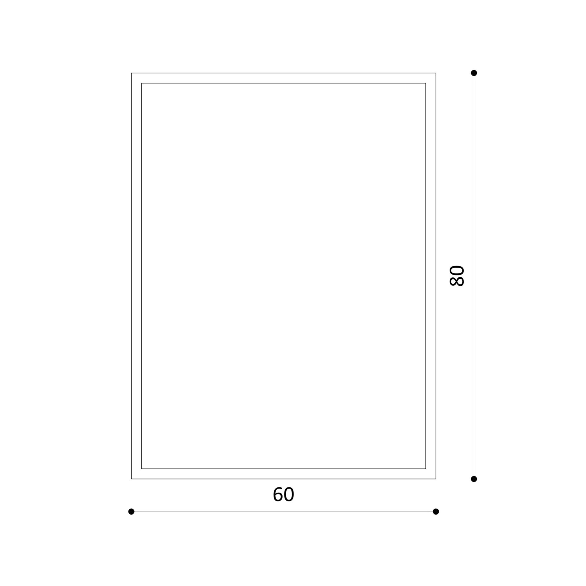 nicco led ogledalo 60x80
