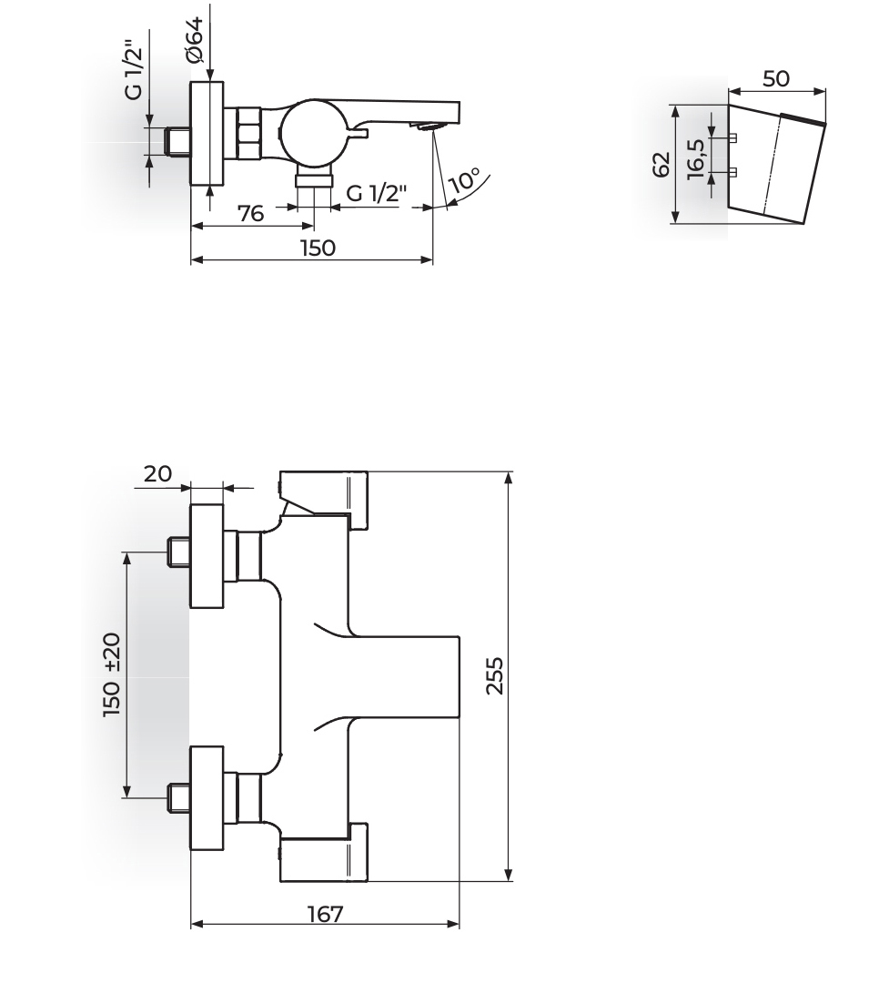 s3 baterija za kadu sa ručnim tušem black