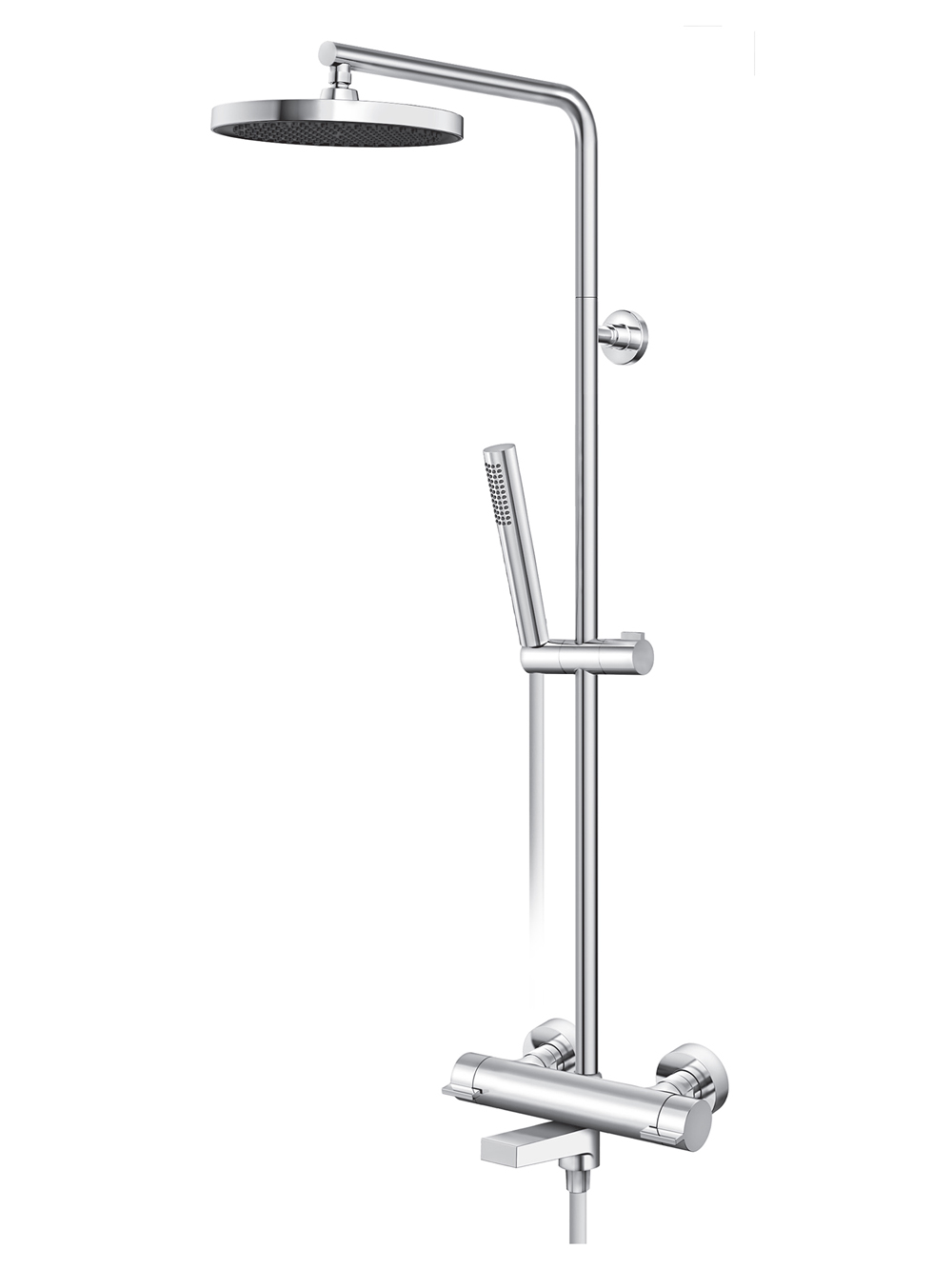 s2 baterija za tuš kadu sa usponskim tušem 200x300mm i izlivom (kopiraj)