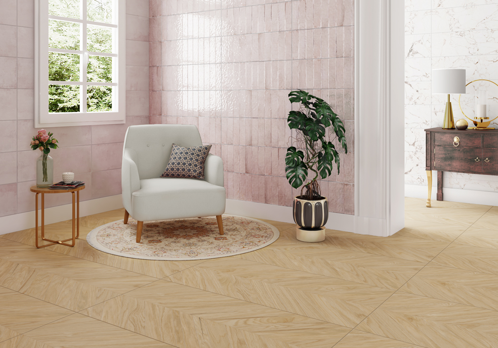 tilia chevron beige rect. 60x120