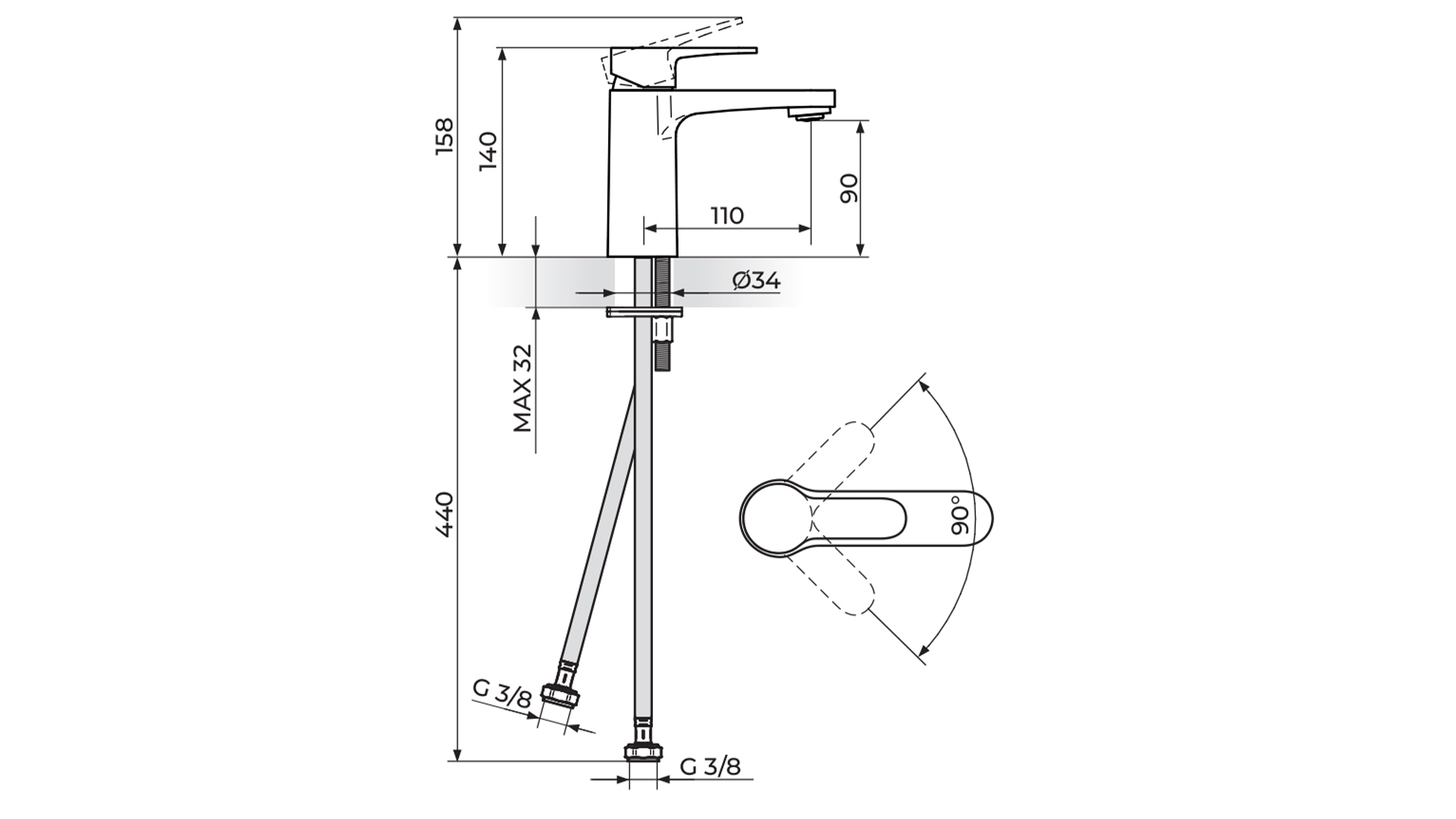 blau set 3u1 baterija za lavabo + baterija za kadu sa usponskim tušem