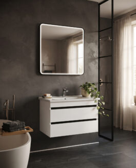 delta light led ogledalo 80x80 cm