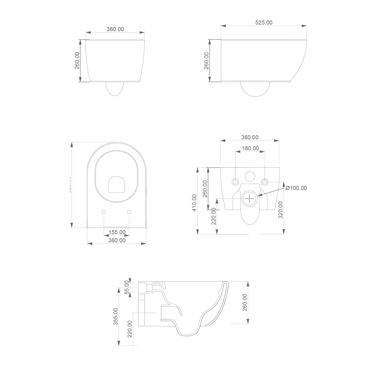 like konzolna wc šolja sa soft close daskom (smart clean sistem)
