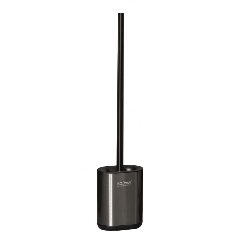 fresh line set ovalna kupatilska kanta 6l i wc četka, crna (kopiraj)