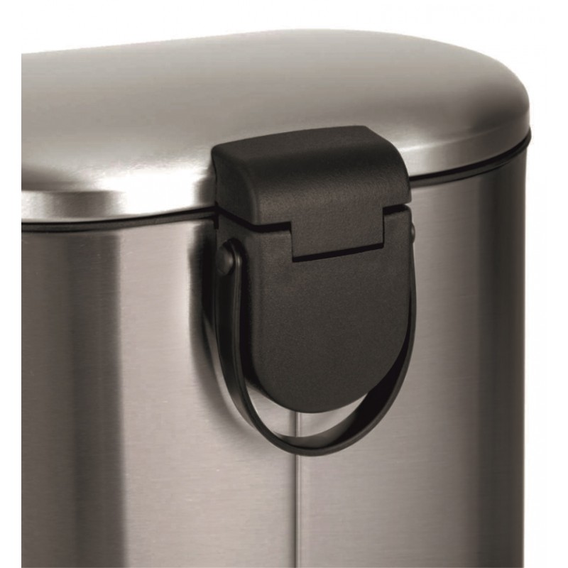 fresh line set ovalna kupatilska kanta 6l i wc četka, crna (kopiraj)