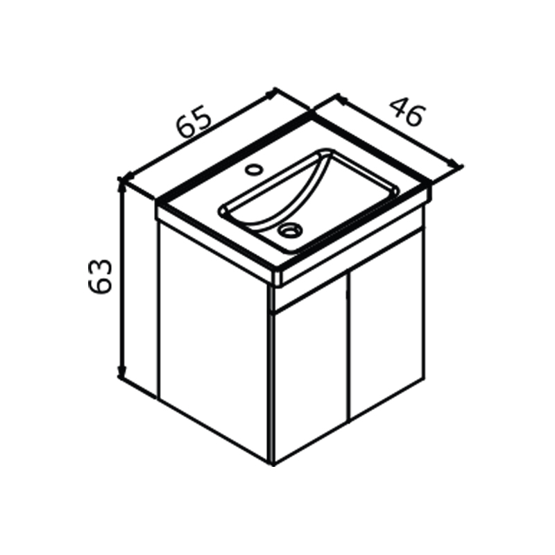 Dova-DD-dimenzije dova 65 bela matt set kupatilskog nameštaja