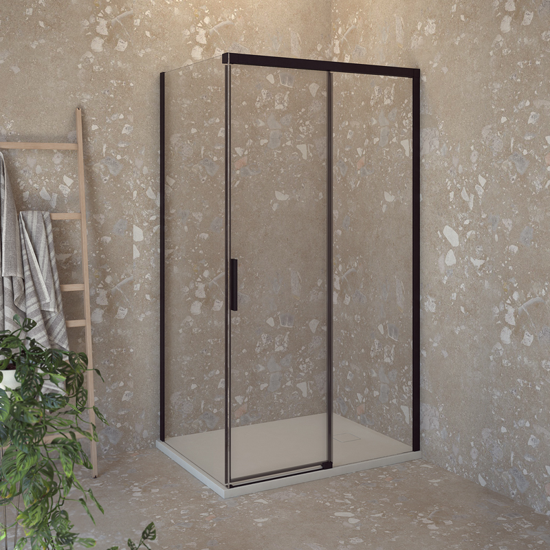 harmony d+w tuš kabina 120x80 black/clear