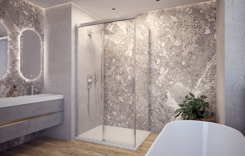 harmony d+w tuš kabina 120x80 silver/clear