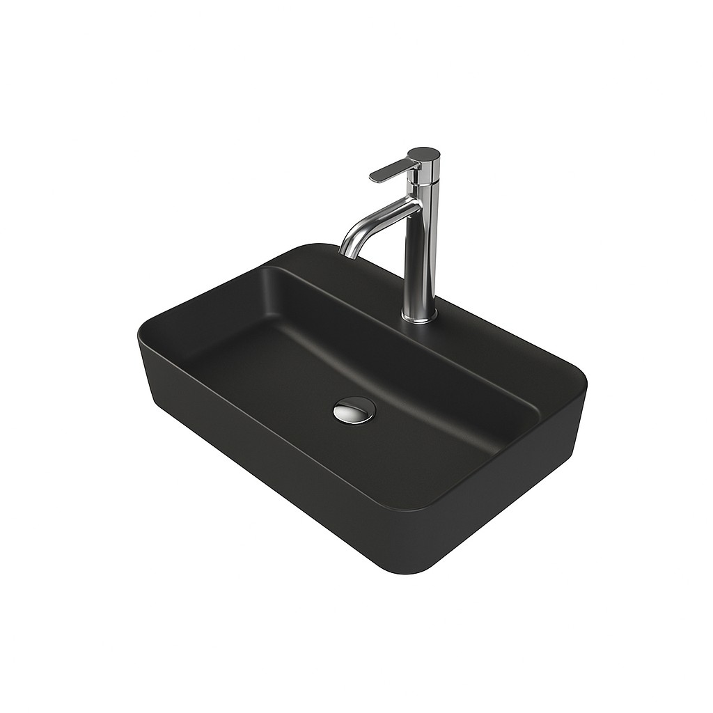 hera umivaonik 60 sa rupom crni mat