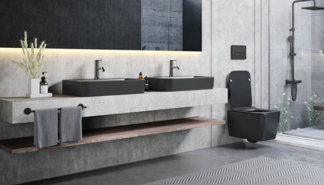 hera umivaonik 60 sa rupom crni mat