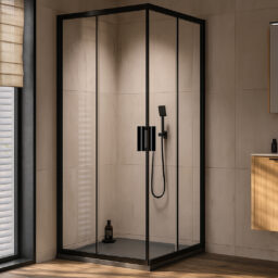 tuš kabina venus q black 90x90