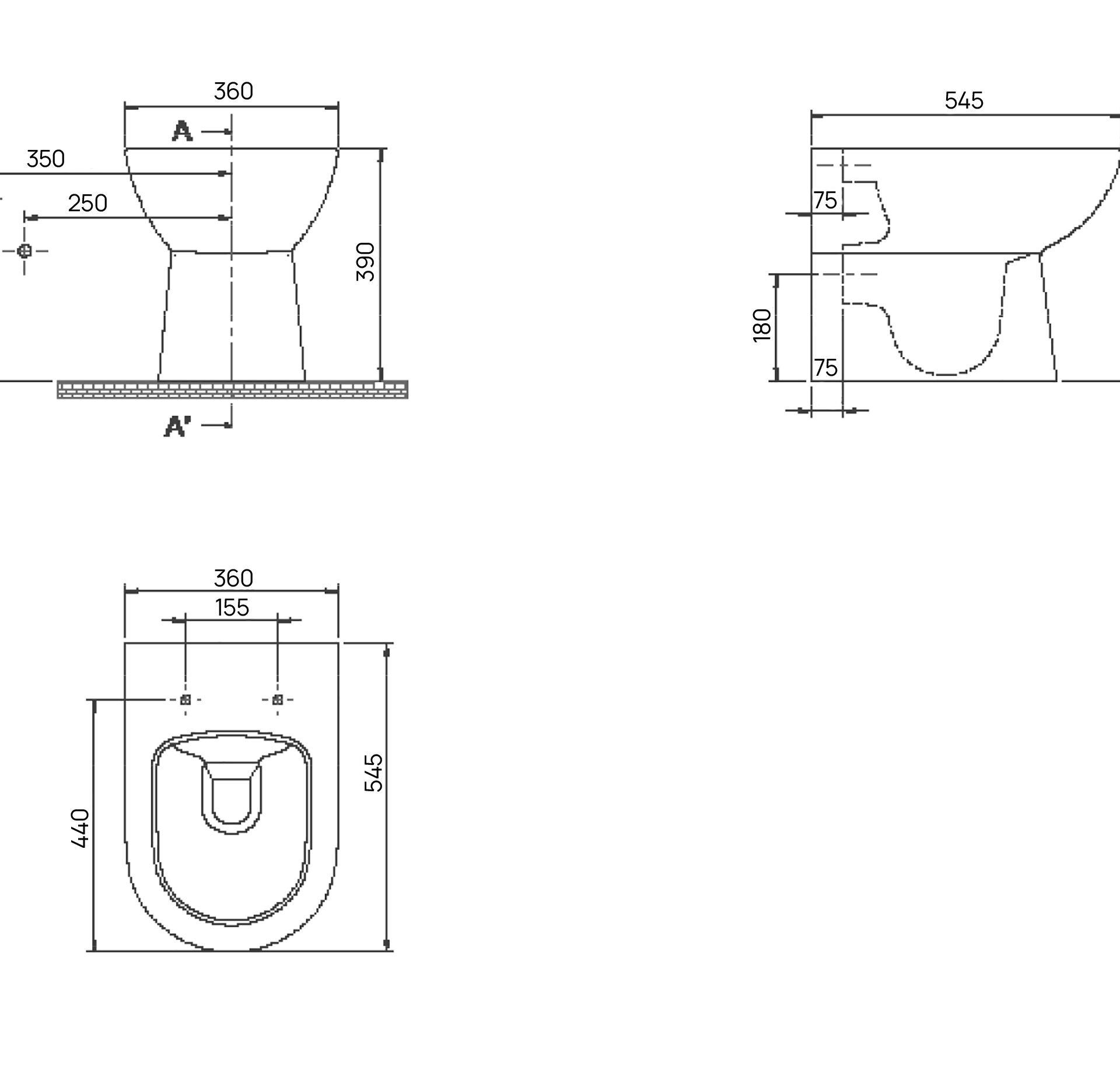 bella turkuaz wc šolja univerzalna sa slim ss daskom