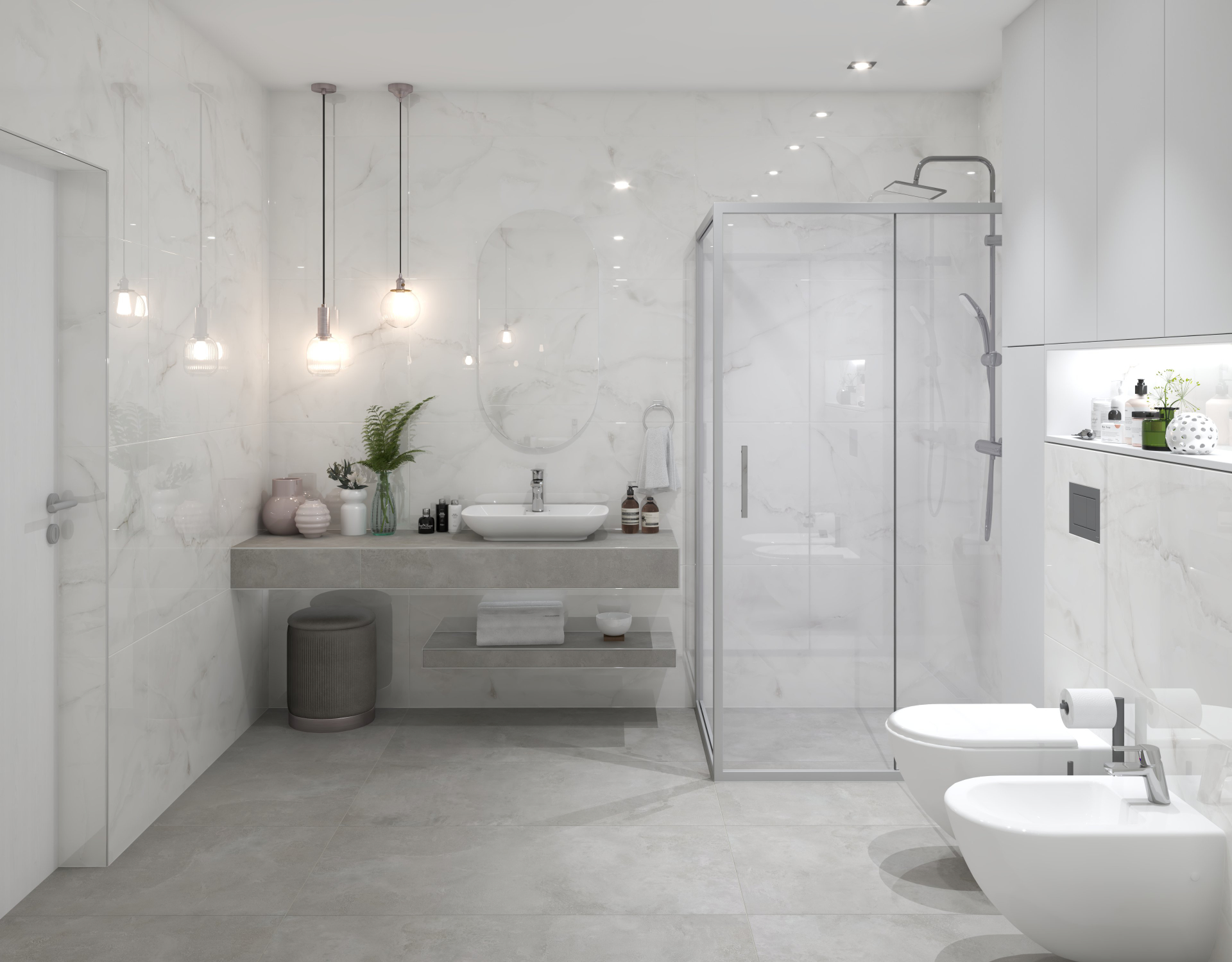 Tuscan White Endless 120x60; Atlas White 120x60_1