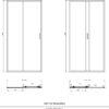 modulare paravan 100x200 hrom/proziran