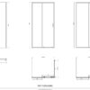 modulare paravan 100x200 hrom/proziran