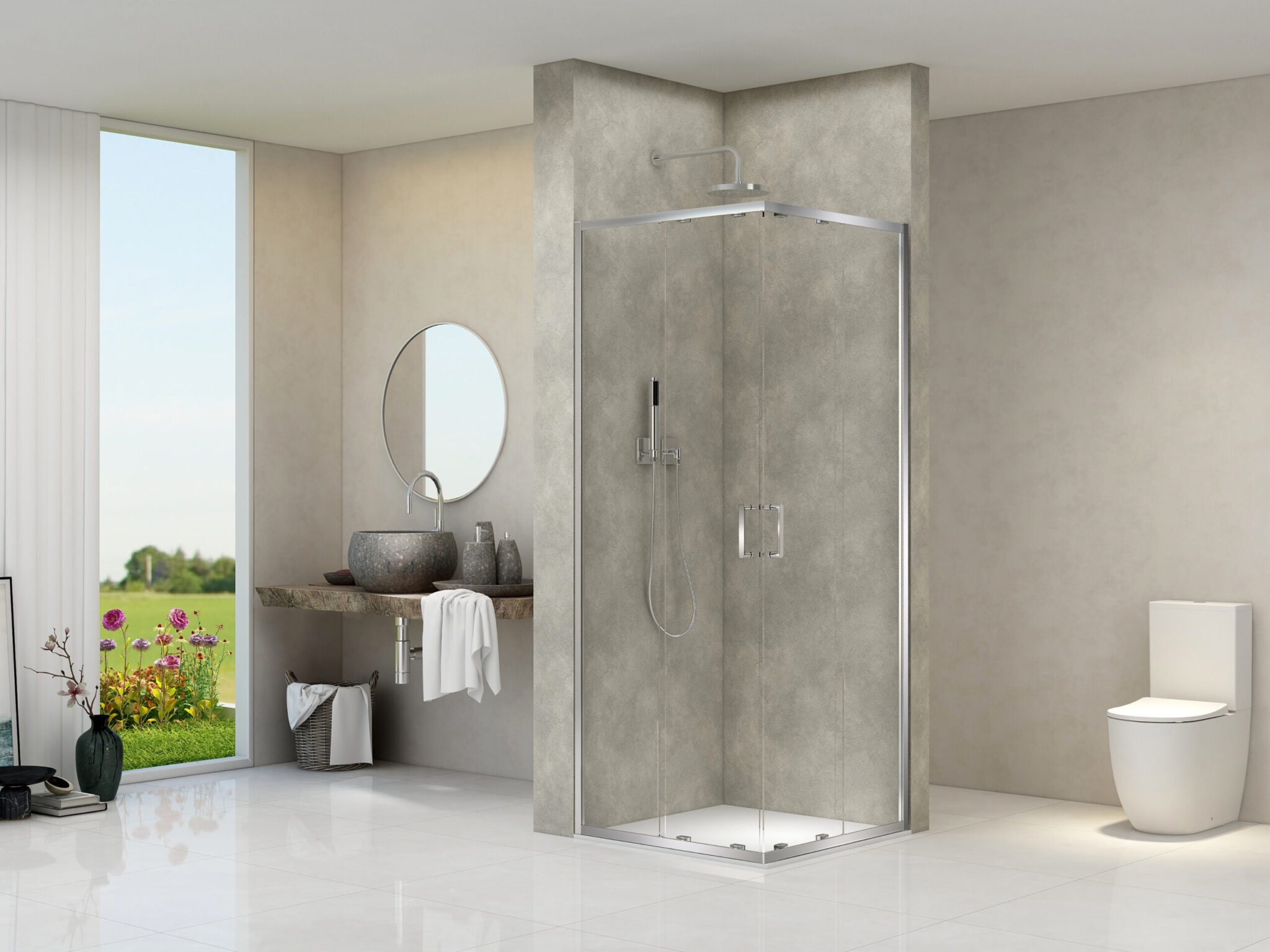 tendenza tuš kabina 80x80 hrom/prozirna