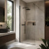 roccia paravan 90x200 black/proziran