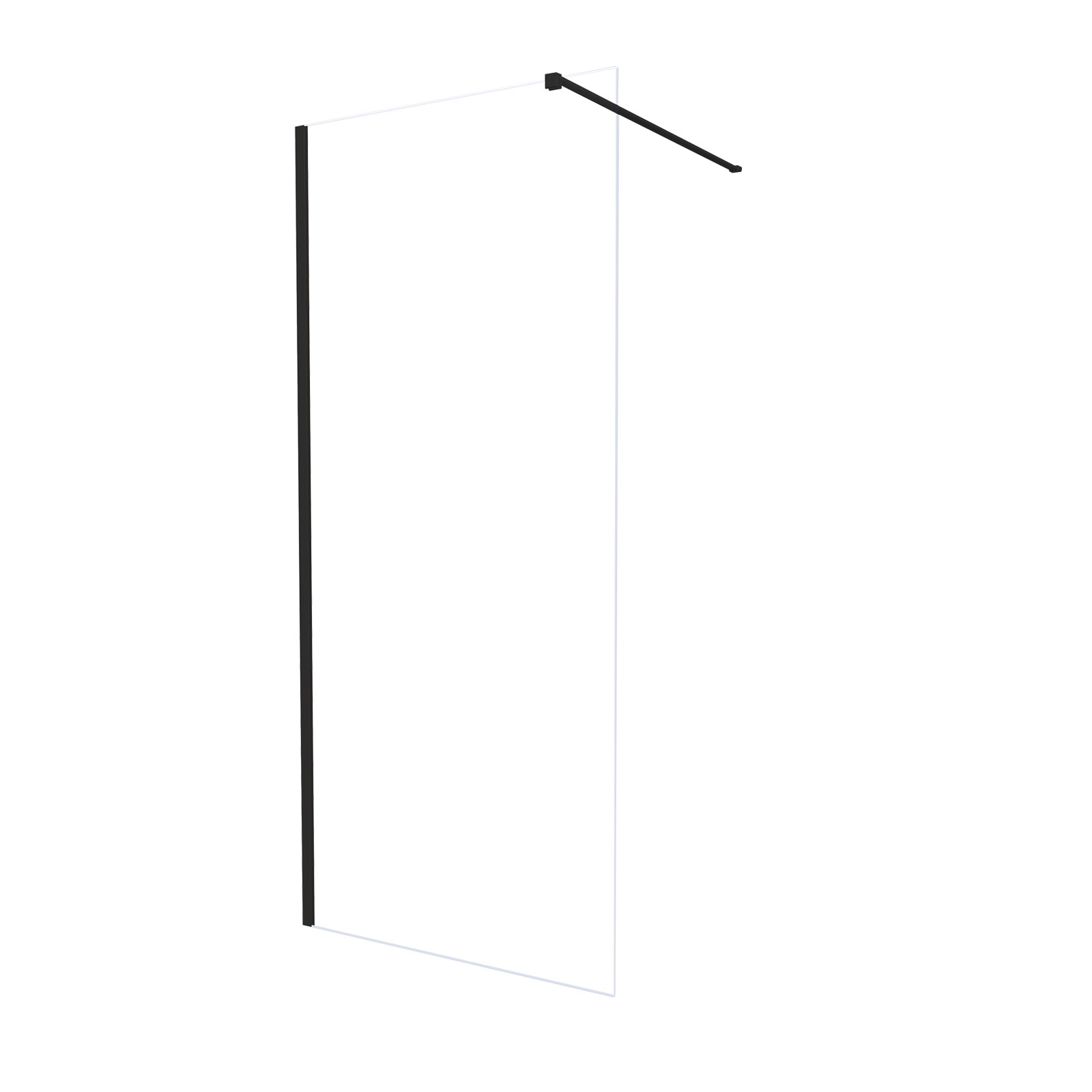 roccia paravan 90x200 black/proziran
