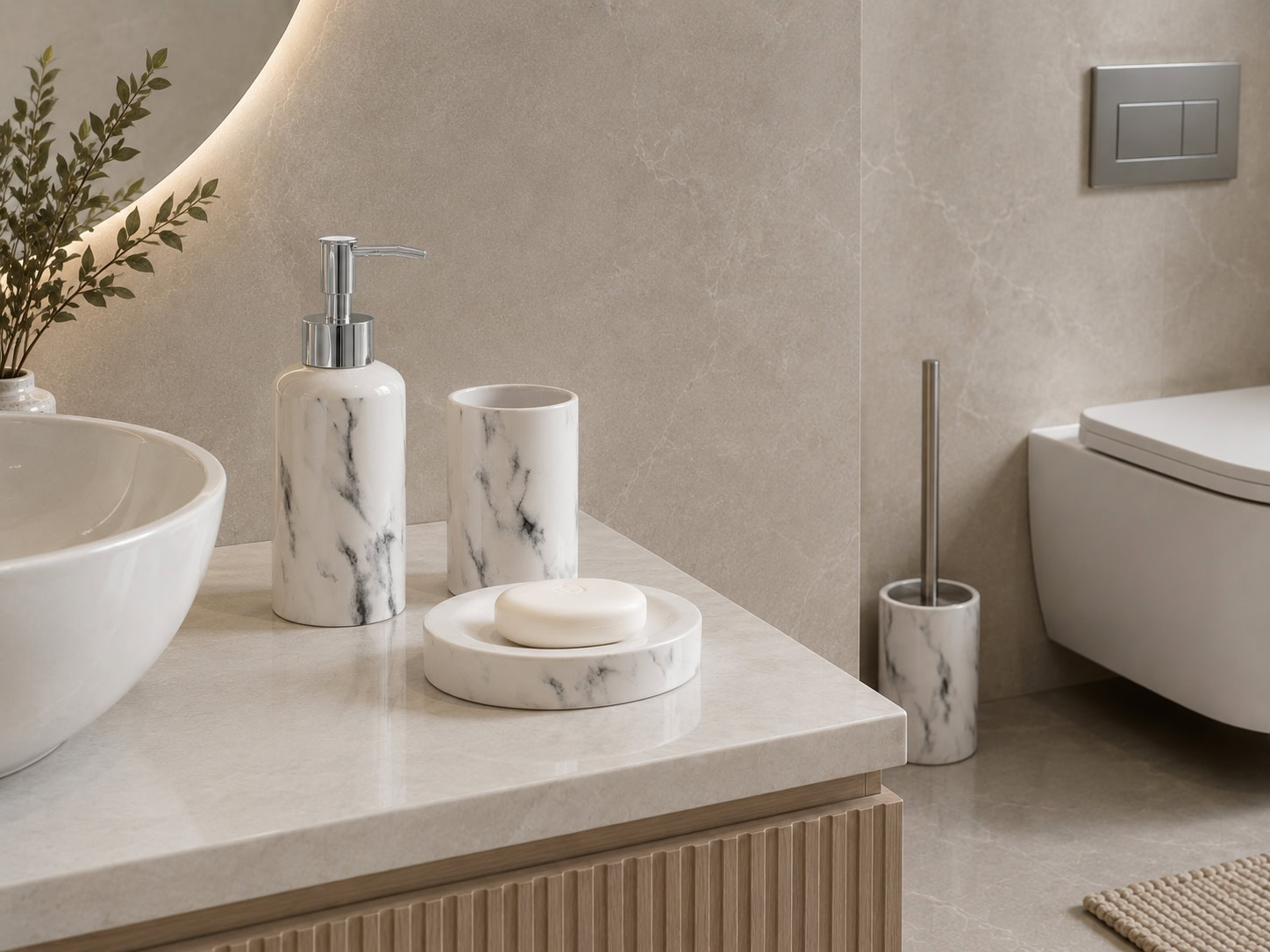 tendance wc četka marble keramika, bele