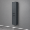 Minimalist Floating Graphite Storage Cabinet sharp vertikala mat antracit leva