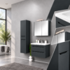 Modern Charcoal Bathroom Vanity Showcase sharp 80 mat antracit donji deo