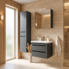 Warm Minimalist Travertine Bathroom sharp 65 mat antracit gornji deo